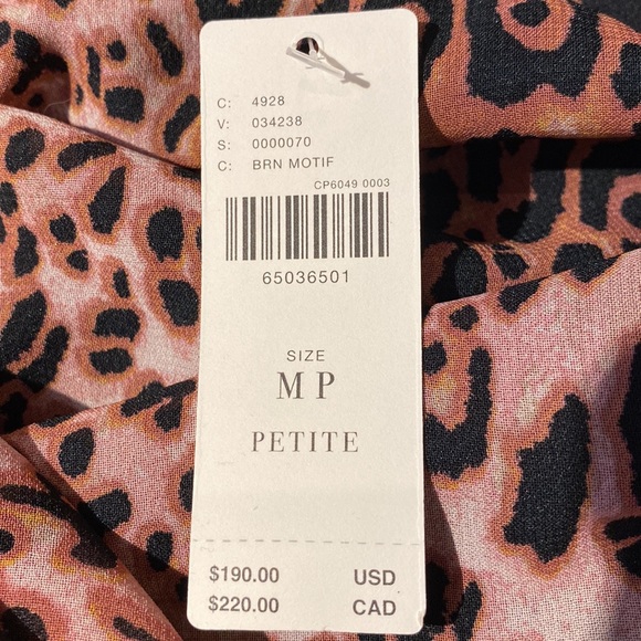 Anthropologie Cut Out Midi Dress in Brown Motif Brown animal print MP NWT - Picture 15 of 17